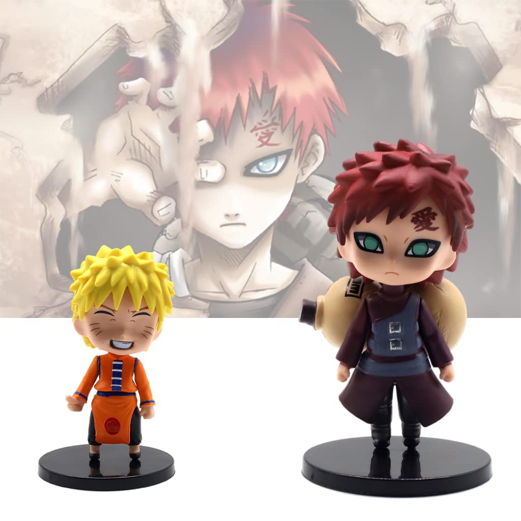 PATPAT Naruto Action Figures, Anime Naruto Action Figures Set PVC Action Figures Cake Decorating Items Gifts for Girls Boys (Height- 10 cm) B