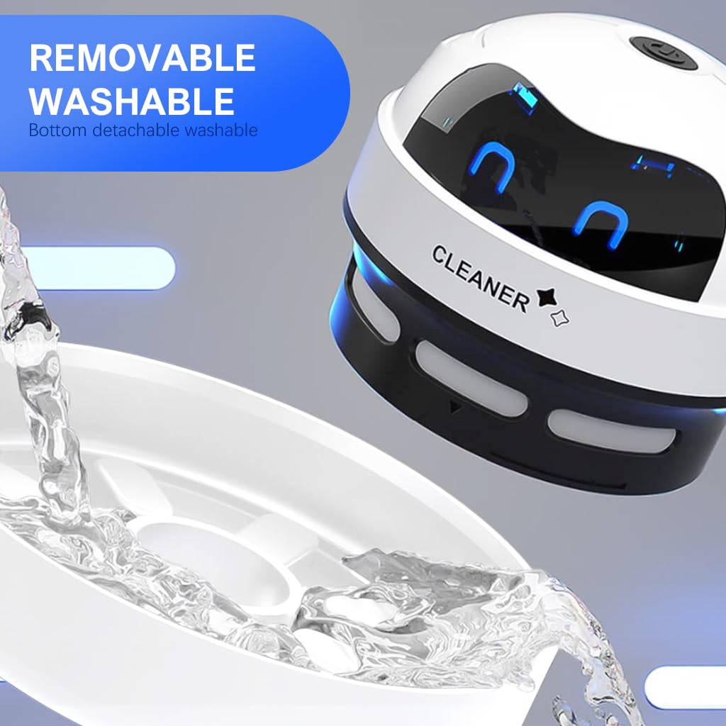 ZORBES Desk Vacuum Cleaner Machine USB Mini Desk Vacuum Cleaner with Nozzle Attachment & Cleaning Brush, Clean Up Dust and Crumbs, 500mAh Portable Cordless Desk Vacuum for Home Office Car Countertop