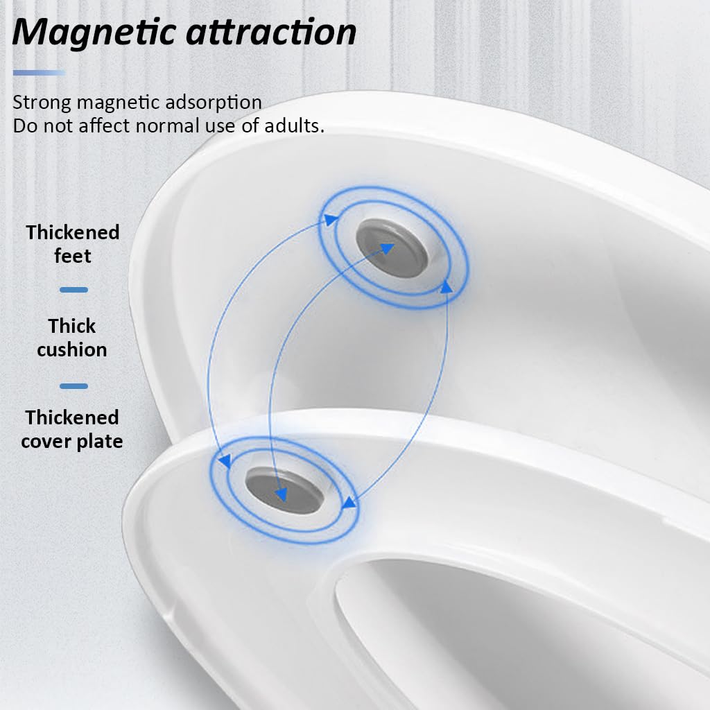 HANNEA Toilet Seat Cover 2 in 1 Hindware Toilet Seat for Kids & Adults, Commode Seat Cover with Built in Child Use, Commode Seat Toddler Potty Training Indian Toilet Seat Oval Toilet Accessories