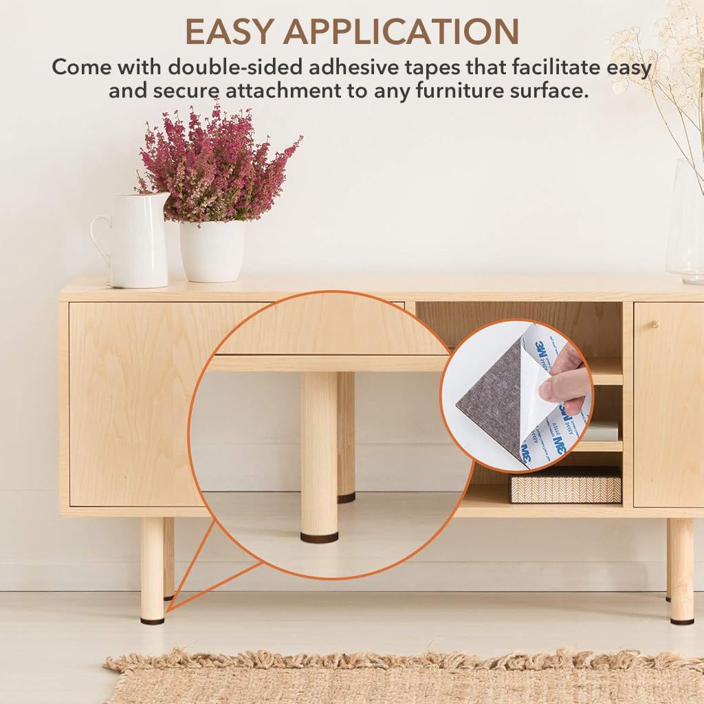 HASTHIP 2Pcs Furniture Pads 21x30cm Non-adhesive Square Felt Furniture Pads Thicken Noise Reduction Floor Protector Customized Cuttable Felt Furniture Pads with Double-side Adhesive Sticker
