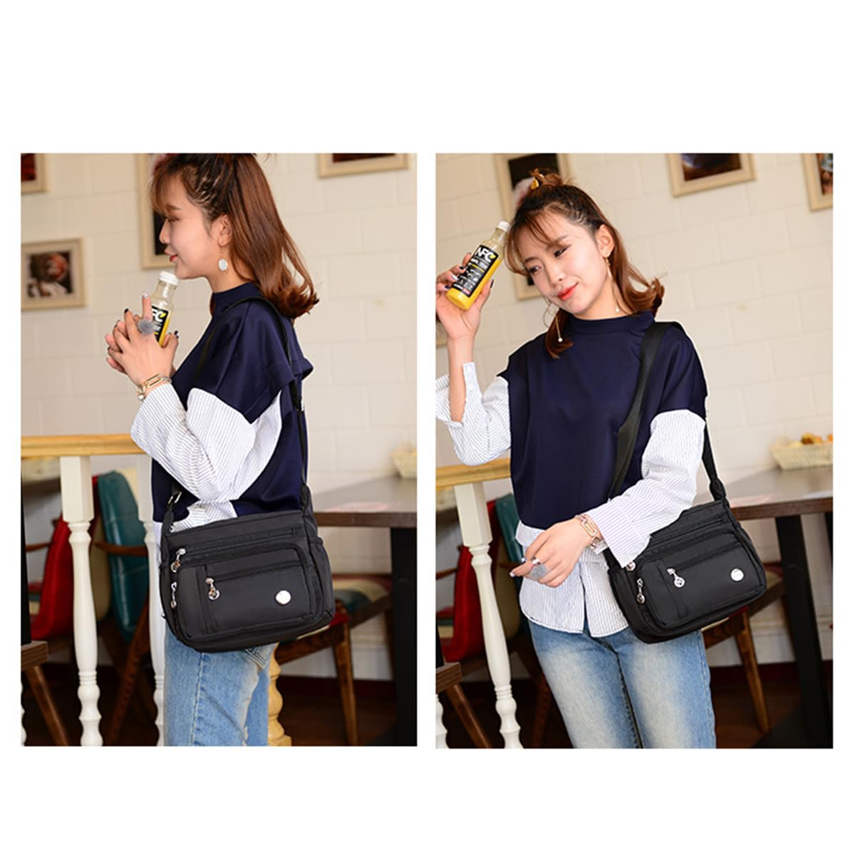 PALAY Women Shoulder Handbag Roomy Multiple Pockets Bag Ladies Crossbody Purse Fashion Tote Top Handle Satchel