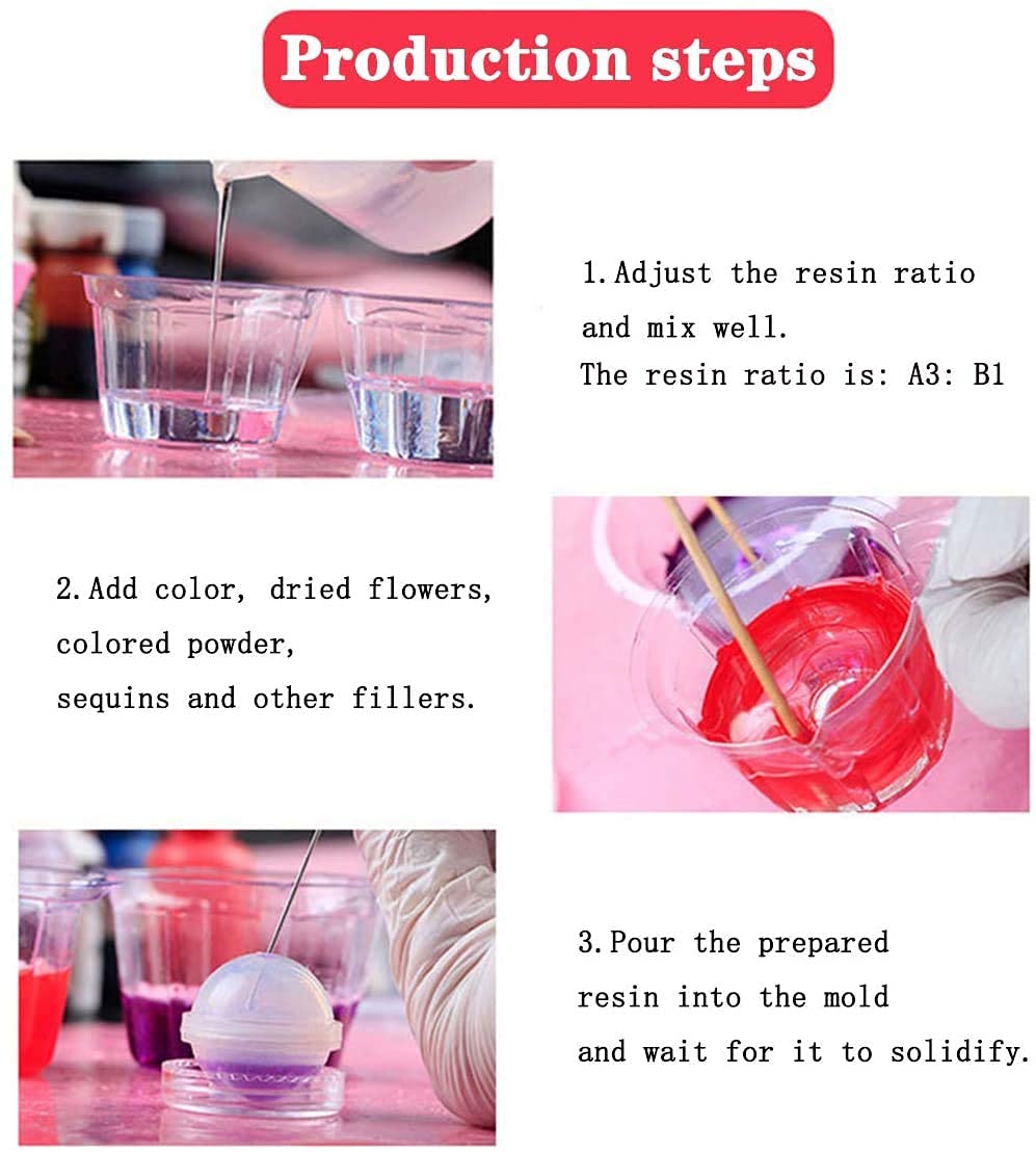 HASTHIP 109 PCS Silicone Resin Moulds for Jewellery Making with a Storage Bag, Epoxy Resin Moulds, Jewelry Casting Molds Craft DIY Set