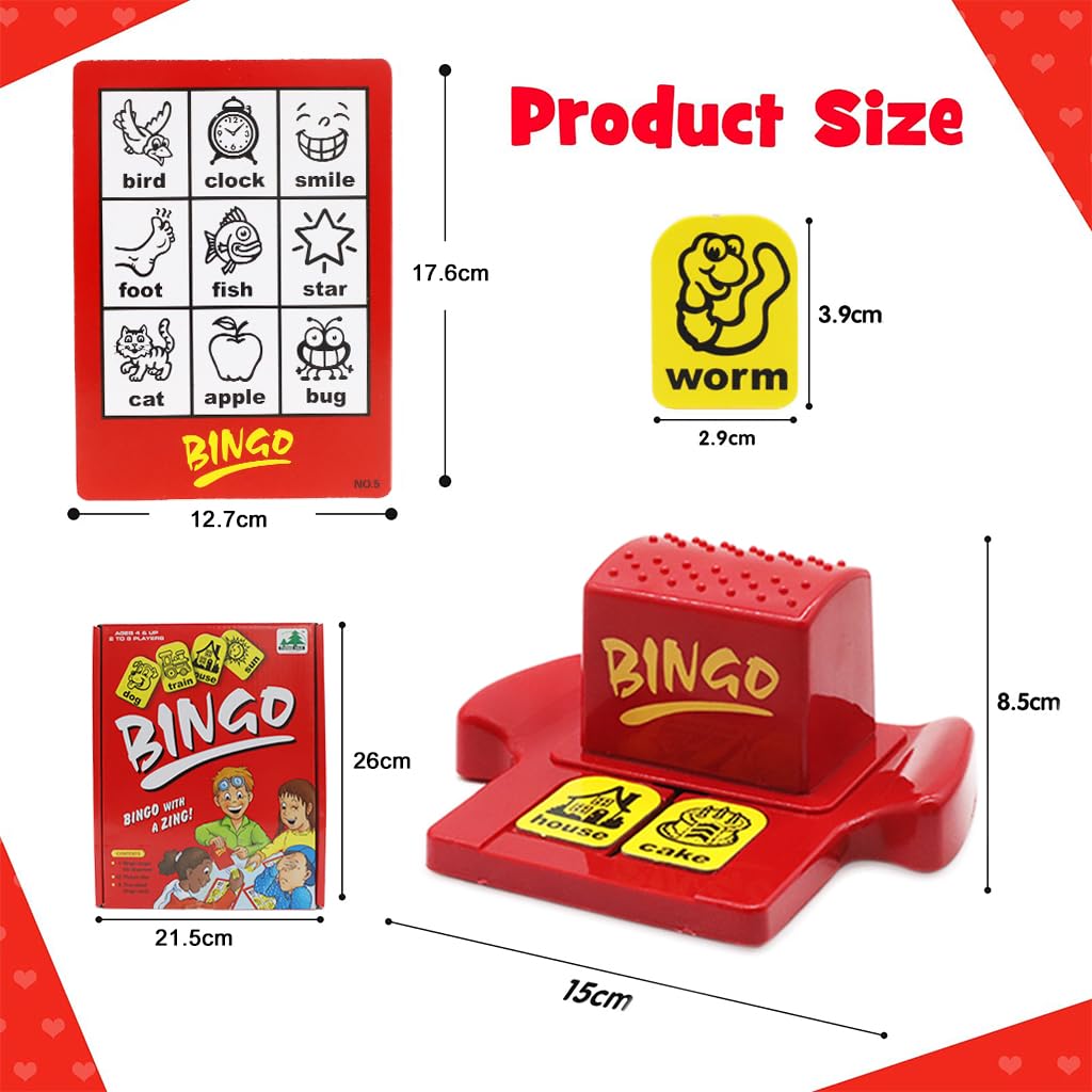 PATPAT Postbox Matching Word Board Games Bingo Game Educational Toys for Kids 3 Years Boys Girls Adult Gifts with Animals Recognition & Increases Memory Challenge Yellow|Pack of 1