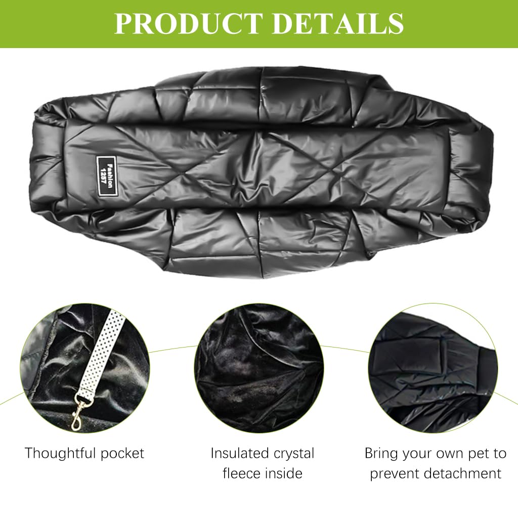 Qpets Pet Carrier Bag, Cat Dogs Sling Carrier Sling Bag Soft Comforting Bag with Wide Shoulder Soft Shoulder Strap Travel Pet Carrier Dog with Side Pockets