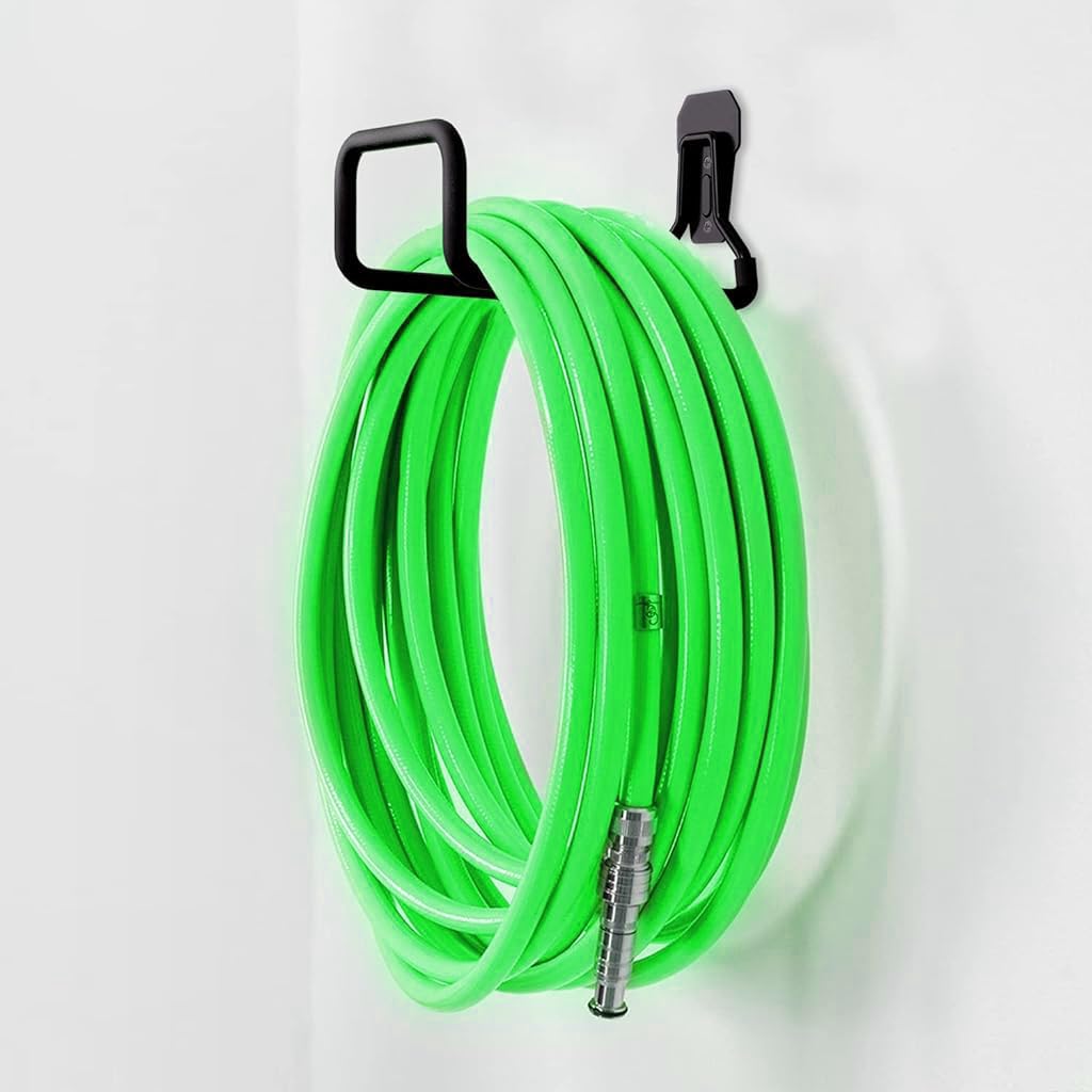 HASTHIP Hose Reel for Garden Hose, Wires, Labor Saving Wall Mounted Hose Reel Hose Holder, Heavy Duty Hose Rack Outdoor Hose Organizer for Garden, Yard, Lawn, Maximum Length 30m