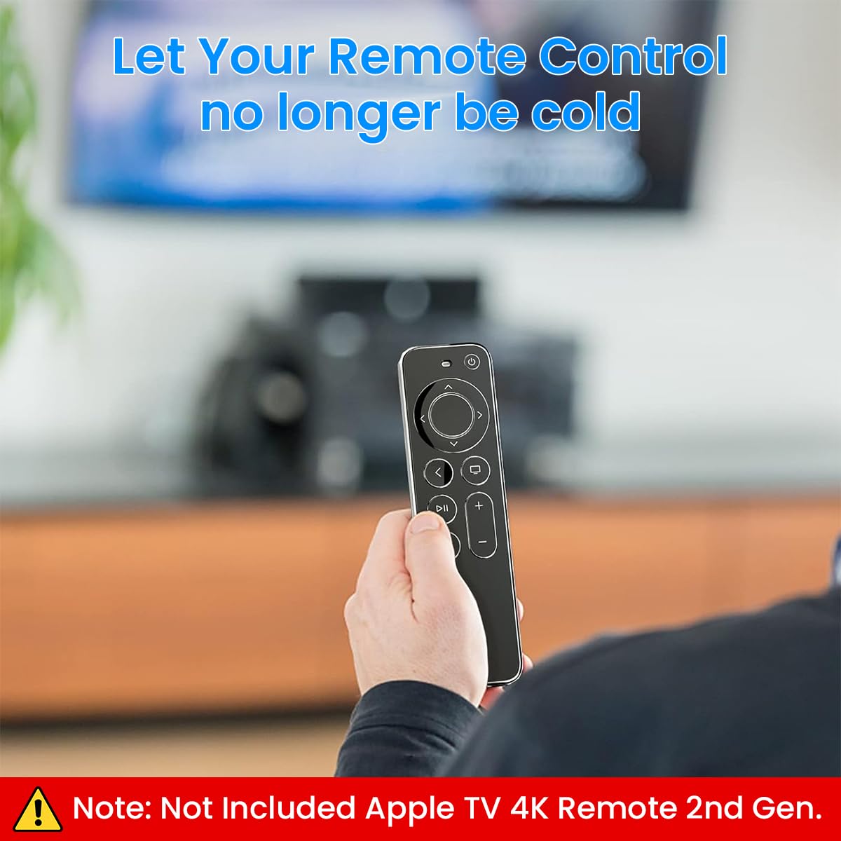 ZORBES Black TPU Case for Apple TV 4K Remote 2nd Gen. Apple TV 4K Case Remote 2nd Generation, TPU Anti-Scratch Protective Case Cover for Apple TV 4K Remote 2nd Gen