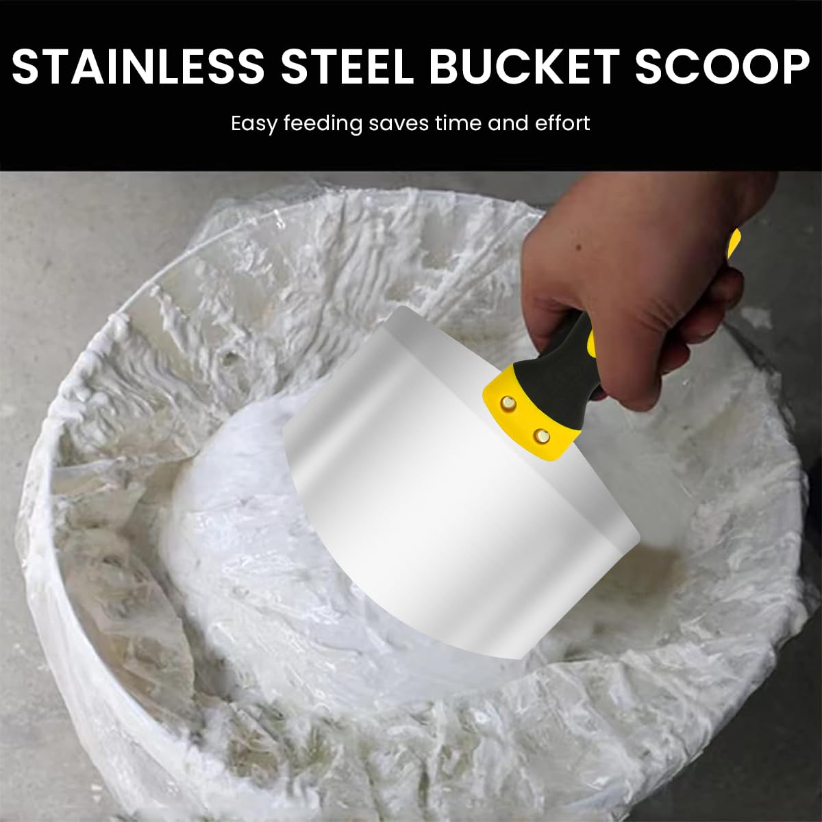 Serplex Putty Scraper Curved Stainless Steel Putty Scraper Wall Putty Paint Plaster Trowel, Putty Shovel Scraper Putty Spatula Anti Slip Handle Putty Scraper
