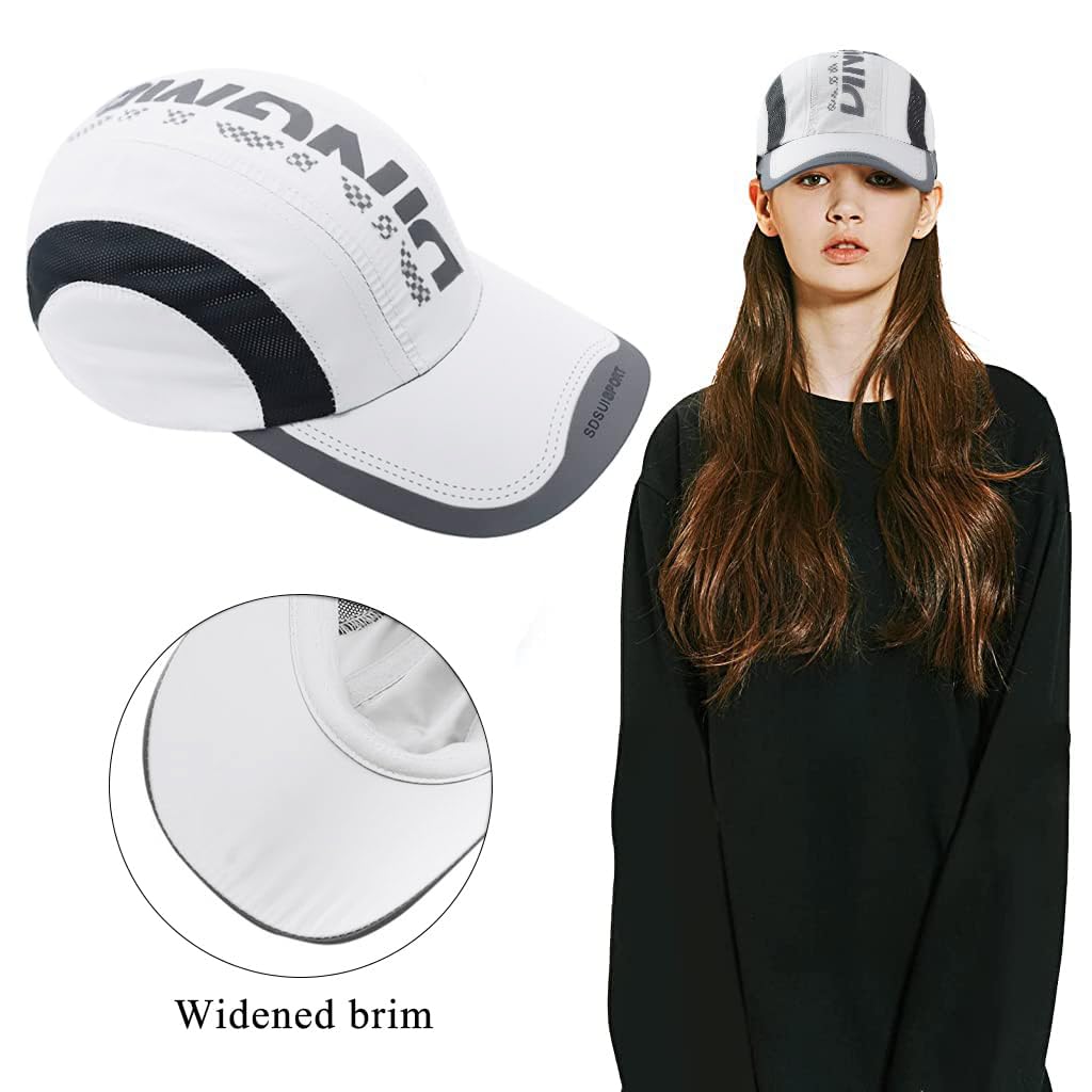 ZIBUYU Sport Baseball Caps for Men and Women Unisex Cap Breathable Cotton Cap for Men, Women Summer Cap Outdoor Fishing Outside Hiking Adjustable Buckle Casual Caps for Men Stylish - White