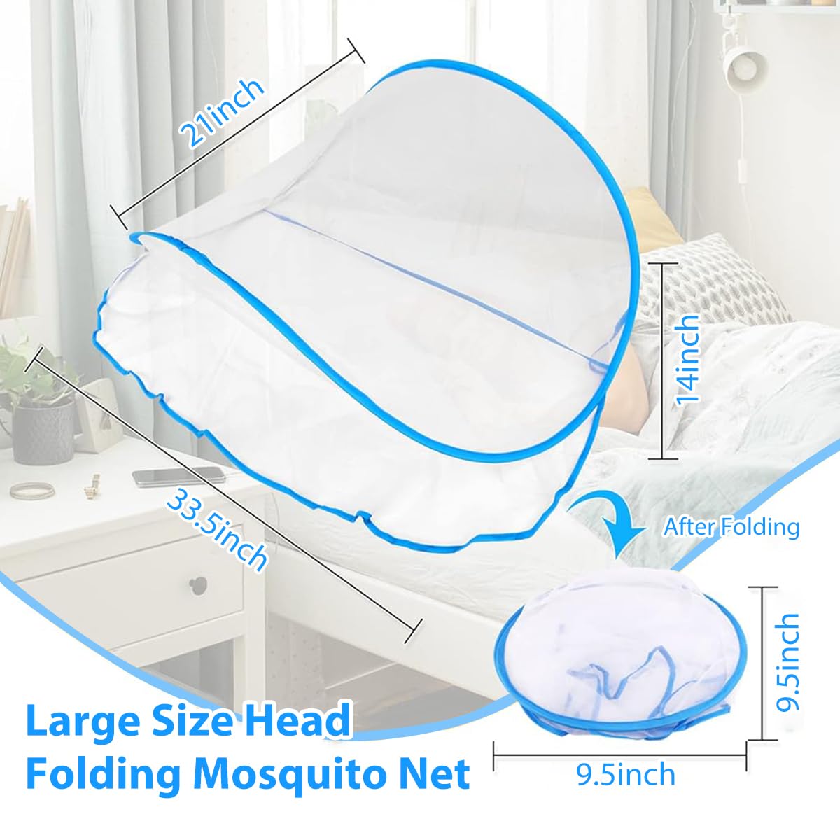 HASTHIP Foldable Mosquito Net for Single Bed with Storage Bag, Portable Pop-Up Mosquito Net for Home, Travel, Outdoor, 80cm(W) x 140cm(L) x 56cm (H)