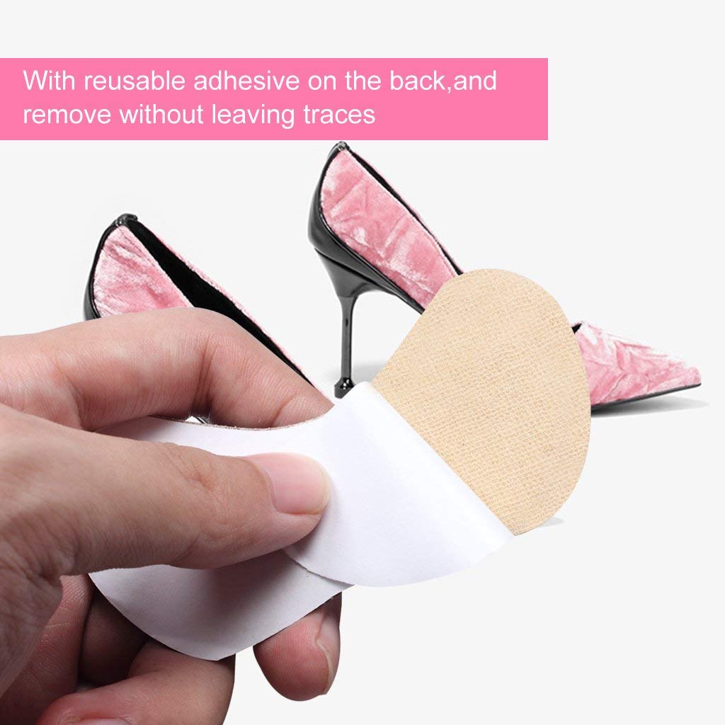 PALAY 3 Pair Self-Adhesive Heel Cushion Inserts,High Heel Pads Heel Grips Liners & Women's Shoe Insoles (Beige)
