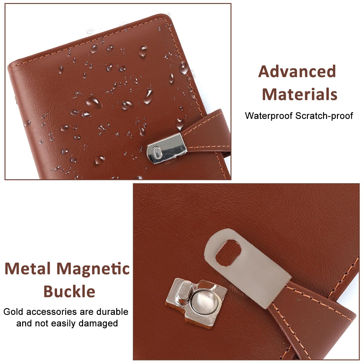 Climberty Business Cards Holder 150 Pockets PU Leather Cover Travel Business Cards Holder Fit for 3.5x2.3 in Cards, Semi-Transparent Pockets, Versatile for Credit and ID Cards