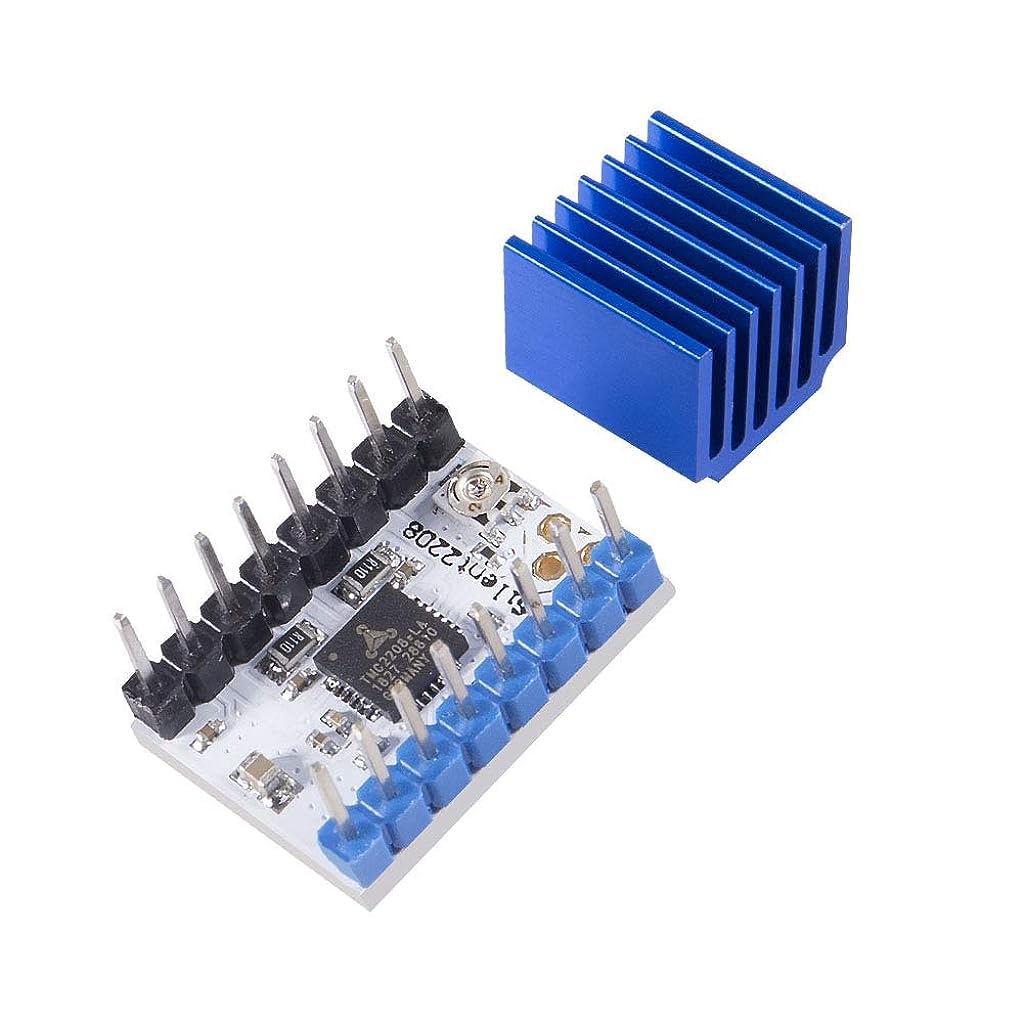 Serplex 2PCS TMC2208 V1.2 3D Printer Stepper Motor Driver, Upgrade TMC2208 Stepper Driver Module with Heat Sink Screwdriver for 3D Printer Controller Mother Boards Reprap MKS Prusa i3 Ender-3 Pro