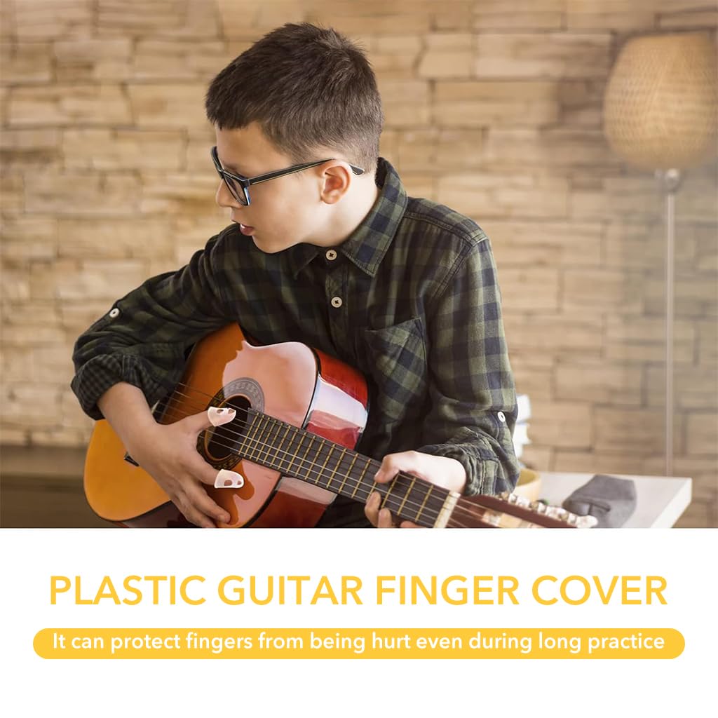 PATPAT 10Pcs Guitar Finger Silicone Cover for Kids Small Size Silicone Fingertip ProtectorsGuitar Finger Protection for Beginner Pressing String Finger Cover 18mm