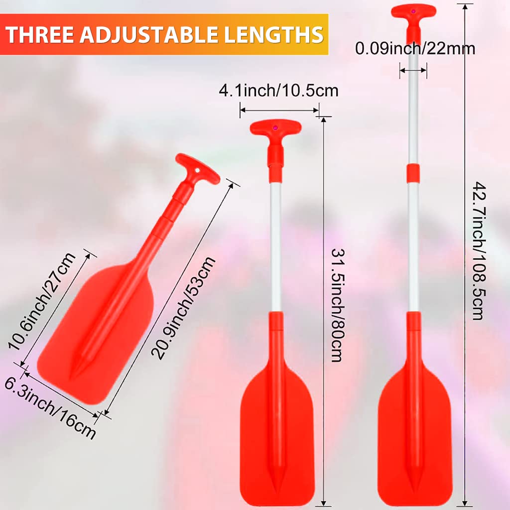 Optifit 54-106cm Kayak Paddle, Aluminum Alloy Retractable Rod and PVC Paddle T-Shape Grip Paddle for Kayaking Canoeing Surfboard Ocean Boat
