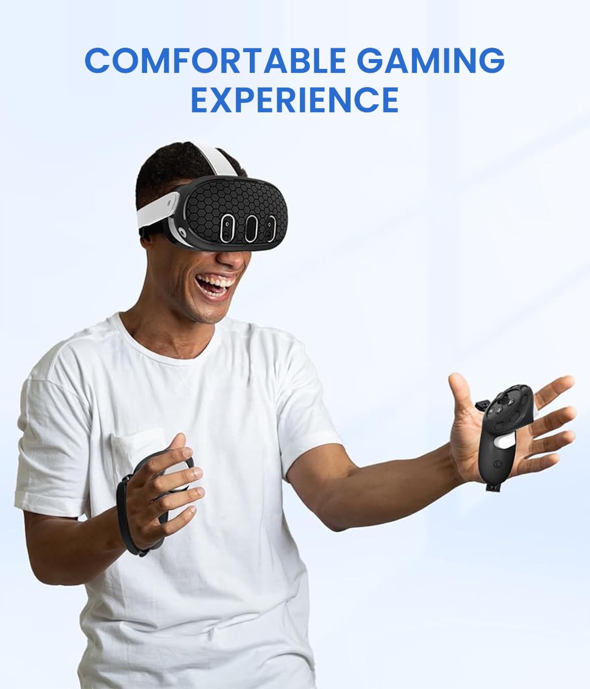 Verilux Silicone Cover Set for Oculus/Meta Quest 3 Set of 7Pcs Protective Skin Cover for Oculus/Meta Quest 3 Includes Controller Grips, Front Shell Headset Cover and Face Cover