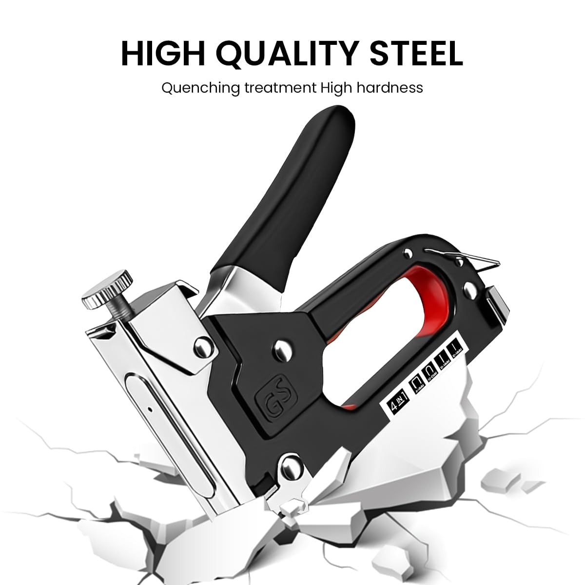 Serplex Staple Gun Tool Kit 4 in 1 Multi Staple Gun & 4000Pcs Staple with 4 Types, with Staple Remover, Heavy Duty Staple Gun Ideal for Softwood, Upholstery, Furniture, DIY Crafting