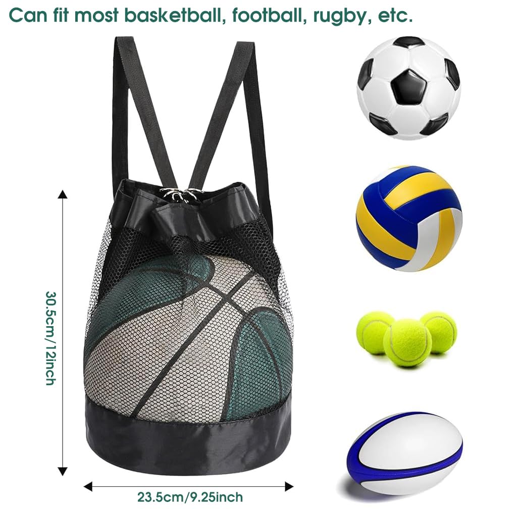 Optifit Basketball Drawstring Bag Sport Mesh Bag Large Capacity Fitness Backpack Sling Bag Gym Backpack Football Backpack Outdoor Swim Mesh Bag Backpack