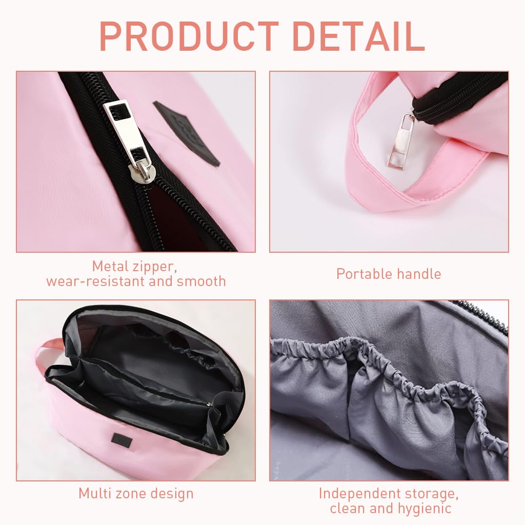MAYCREATE Bra Underwear Organizer for Travel Underwear Storage Bag Travel Lingerie Pouch Portable Bra Organizer Waterpoof Utility Storage Bag for Clothing, Travel Essentials - Multi Compartment