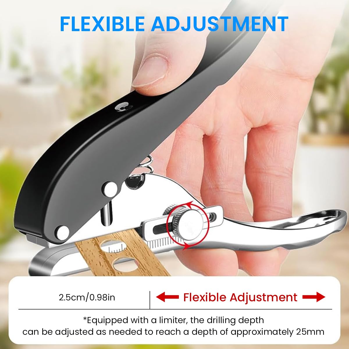 Serplex Single Hole Punch 8mm Dia Hole Punch Plastic Hole Punch Spring Loaded Heavy Duty Hole Punch for Tagging, Plastic Cardboard, Slim Plastic Sheet