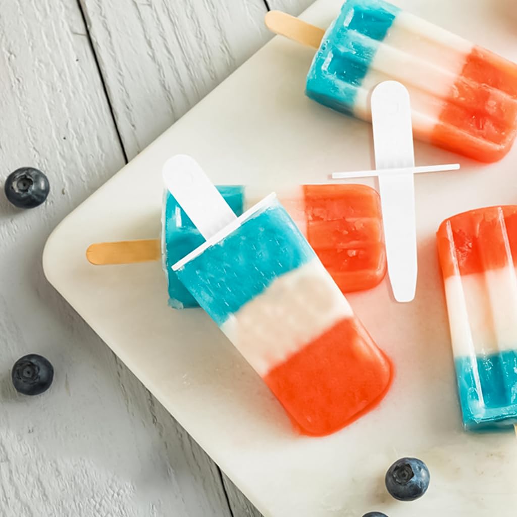 HASTHIP Popsicle Molds, 10 Pieces Popsicle Molds Reusable Silicone BPA Free Ice Pop Easy Release Popsicle Molds With Silicone Funnel & Cleaning Brush