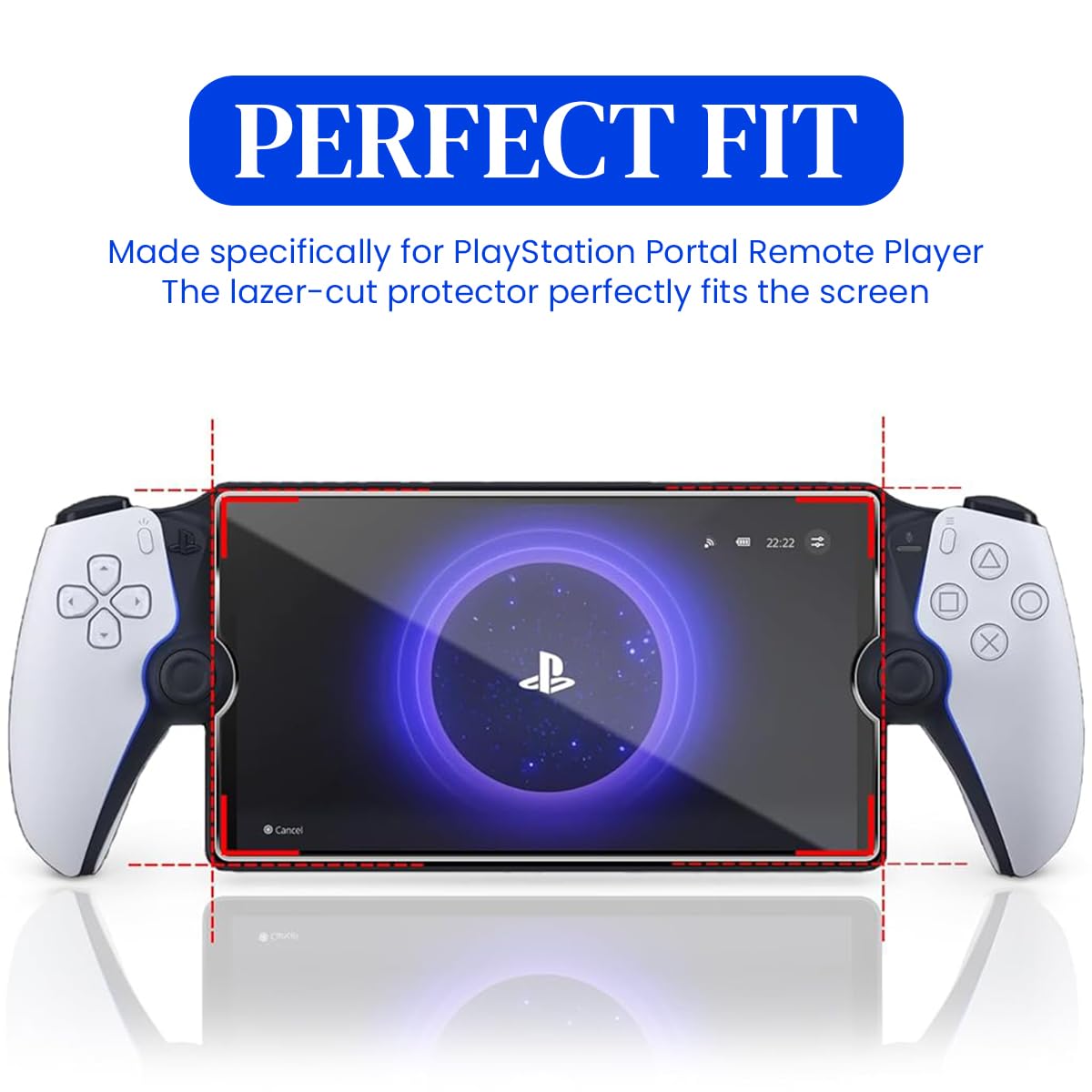 ZORBES 2 Packs Screen Protector for Playstation Portal Remote Player 8 inch, Tempered Glass Screen Protector for Playstation 5 Portal Handheld, Ultra HD, Anti-Scratch, Anti-Fingerprint, Bubble-Free