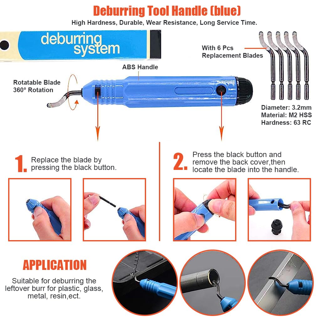 Serplex 42 Pcs 3D Printer Tool Kit 3D Printer Cleaning Tool Assembly Accessory 3D Printing Accessory Kit Debur Tool 3D Printer Cleaning and Residue Removal Tool Finishing Tool, with Storage Bag