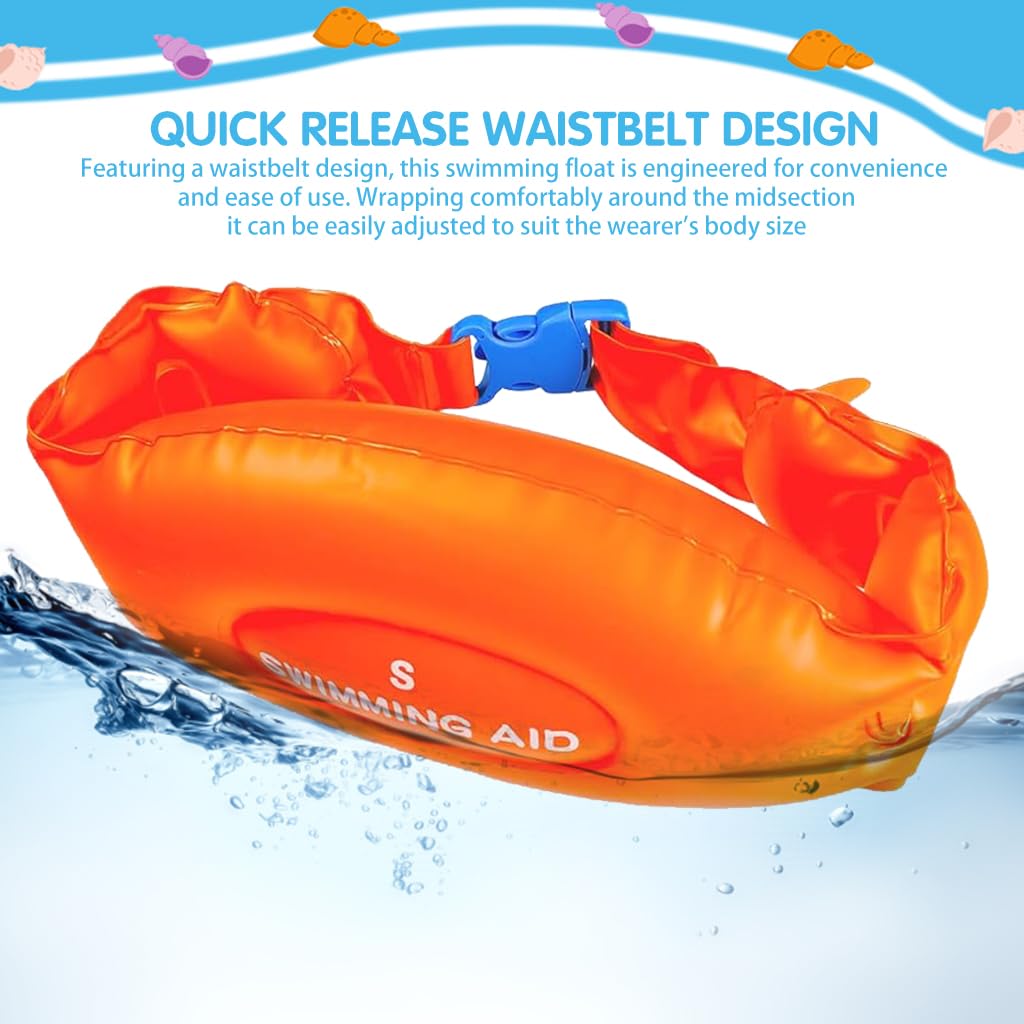 Proberos Pool Float for Adult, Swim Float Belt Inflatable PVC Swim Aid 35 Inches Swimming Float Waistbelt Quick Release Swimming Float, Great for Pool Swimming or Training (S)