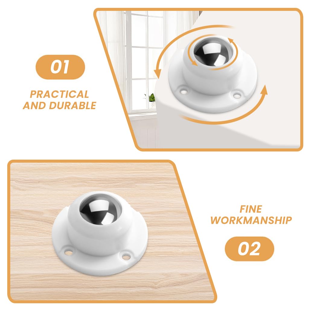 HASTHIP 8Pcs Caster Wheel Self Adhesive Caster Wheel 360° Swivel Wheels for Furniture, Small Appliance, DIY Modification Moving Table Heavy Duty Caster Wheels 400Kg Loading Capacity