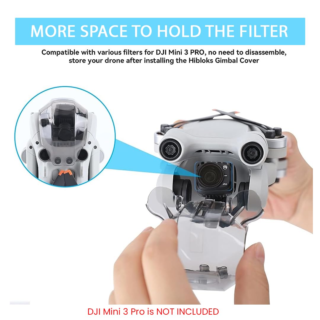 ZORBES Gimbal Cover Lens Protector Case for DJI Mini 3 Pro, DJI Mini 3 Pro Lens Protector Hood Clear Cover Transparent Gimbal Protector Dustproof Cap for DJI Mini 3 Pro Lens DJI Mini 3 Pro Drone Accessories