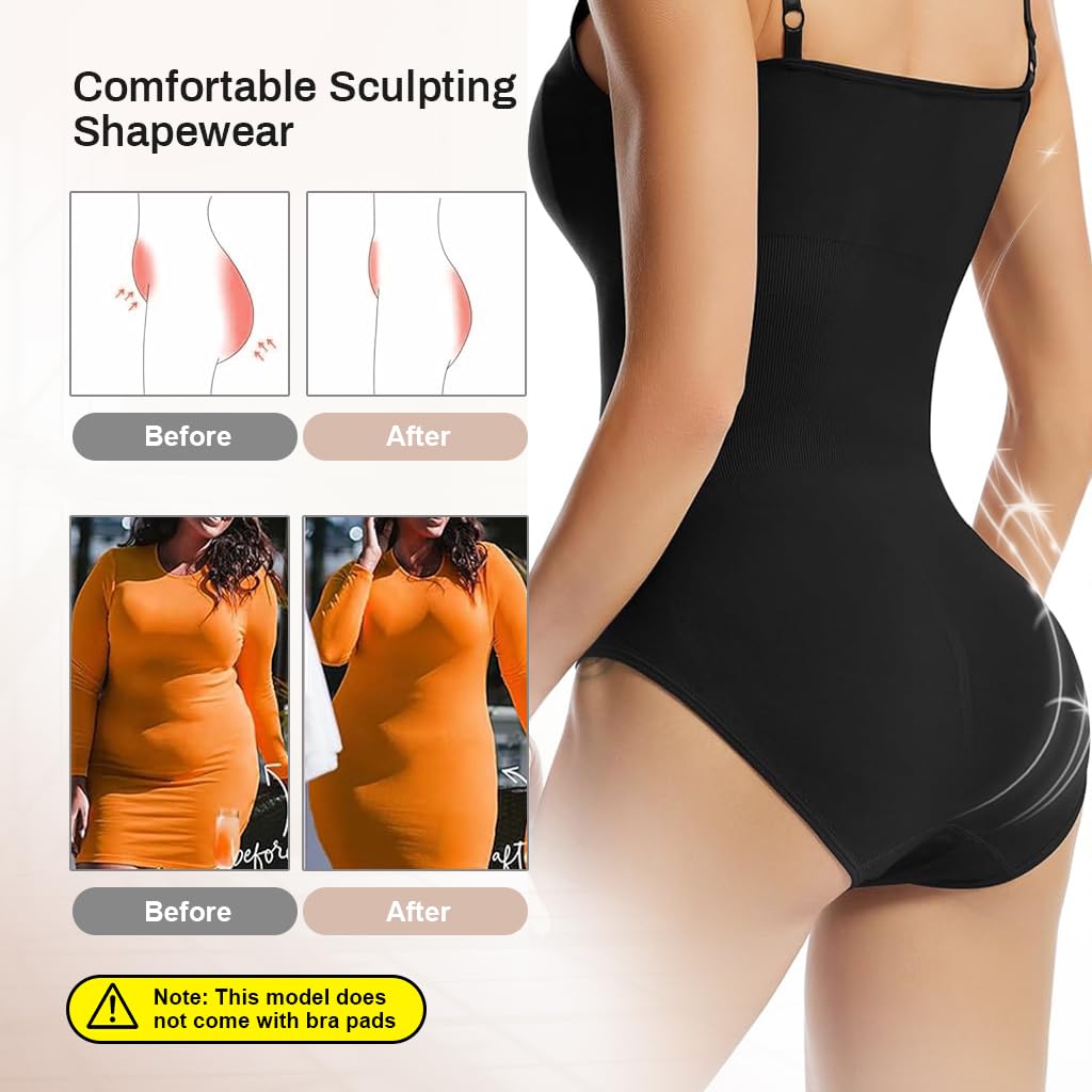 PALAY Women Bodysuit Nylon High Stretchy Waist Trainer Basic Bodysuit Waist Trainer Tummy Control Countdown Bodysuit Slimming Body Shaper, XXL