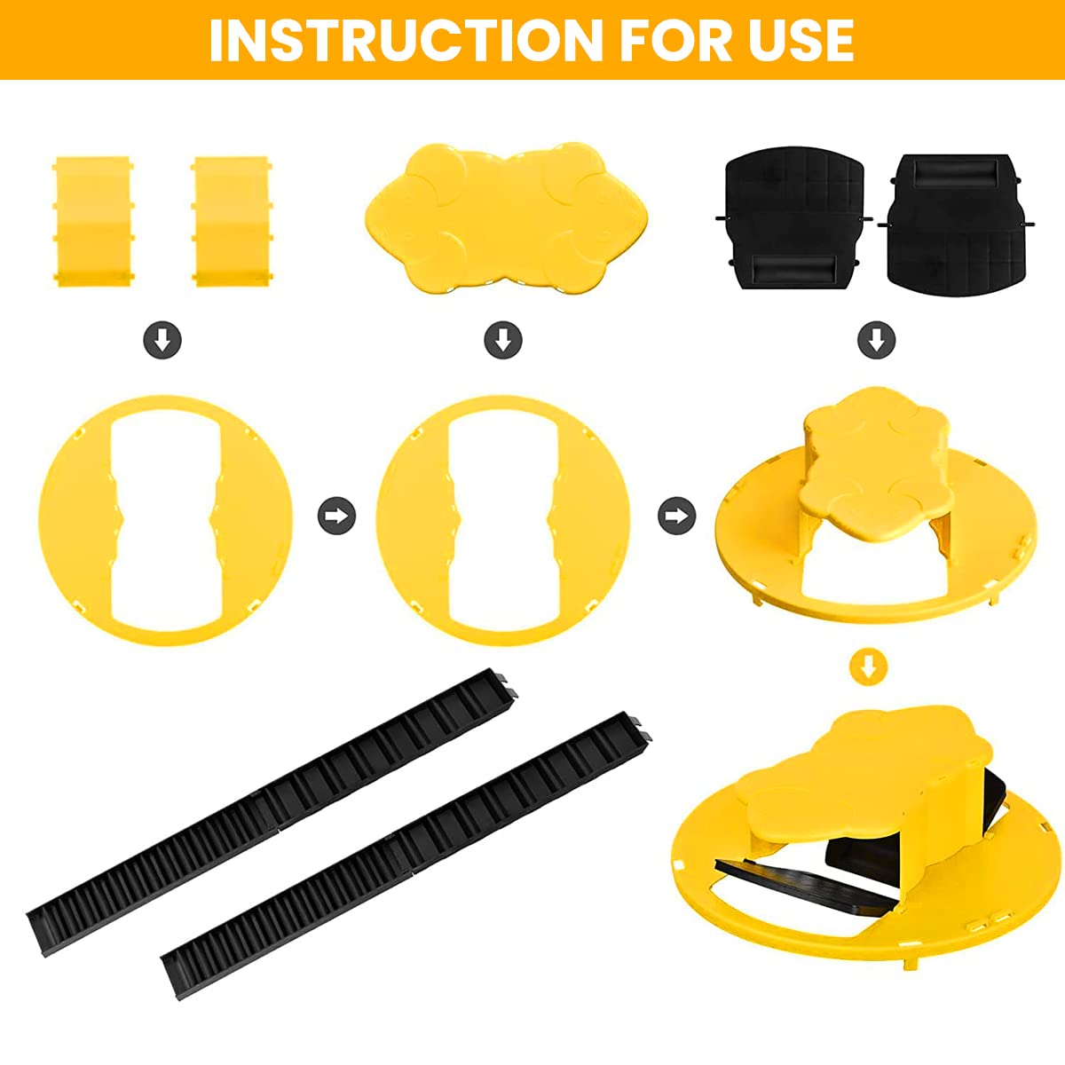 HASTHIP Mouse Trap for Mice, Rats, Chipmunks, Squirrels, Hamsters and Other Rodents, Reusable Trap Bucket Rat Catcher, Trap Door Style, Auto Reset, Humane Not not Fatal(Bucket Not Included)