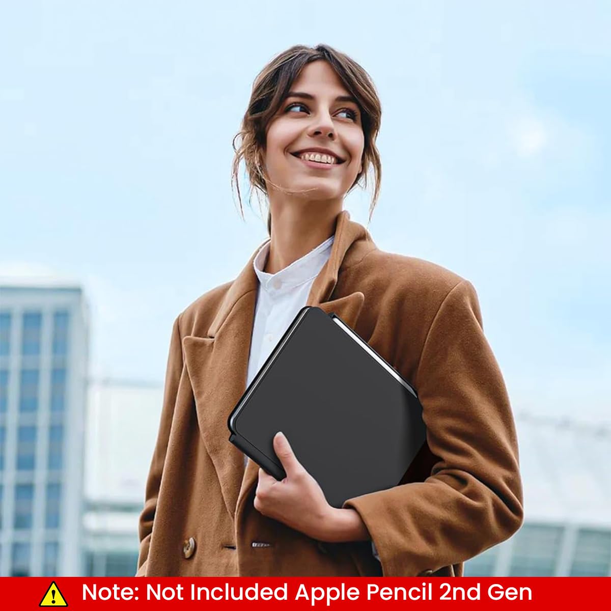 ZORBES Pencil Holder for Apple Pencil 2nd Generation iPad Attachment Pen Sleeve Designed for Apple Pencil for Top Brim Compatible with Magic Keyboard Apple Pencil 2nd Gen Holder (Black)