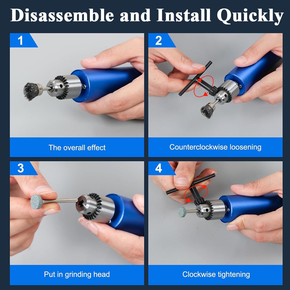 Serplex Mini Electric Drill for Resin Craft, Stepless Adjustable Electric Drill Kit with Controller, Mini Electric Drill for Carving, Drilling, Sanding, Polishing, Jewelry Making