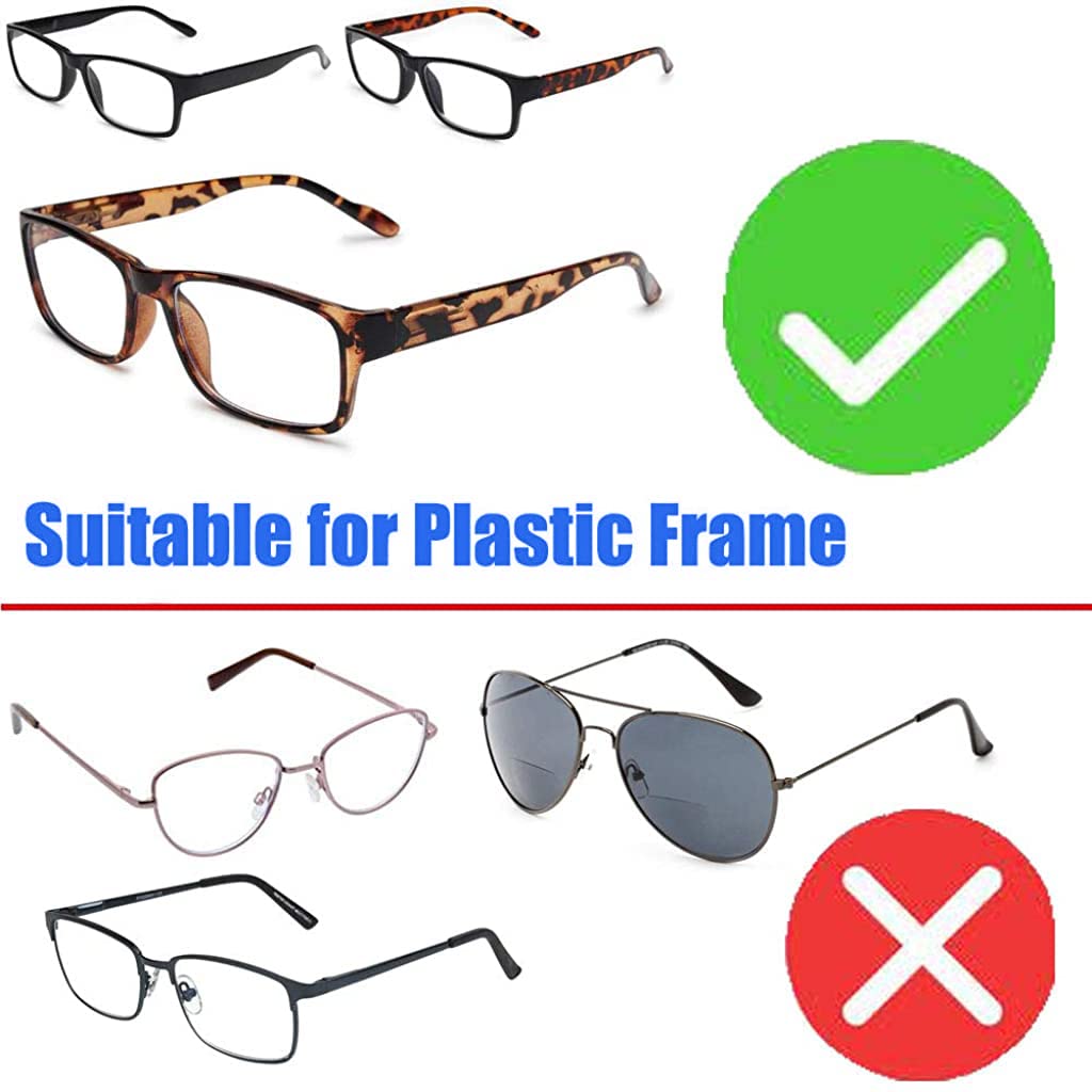 HASTHIP 40 Pairs 1.5mm Thick Glasses Adhesive Anti-Slip EVA Sponge D-shape Eyeglasses Nose Pads with 1.9 x 0.9cm Size