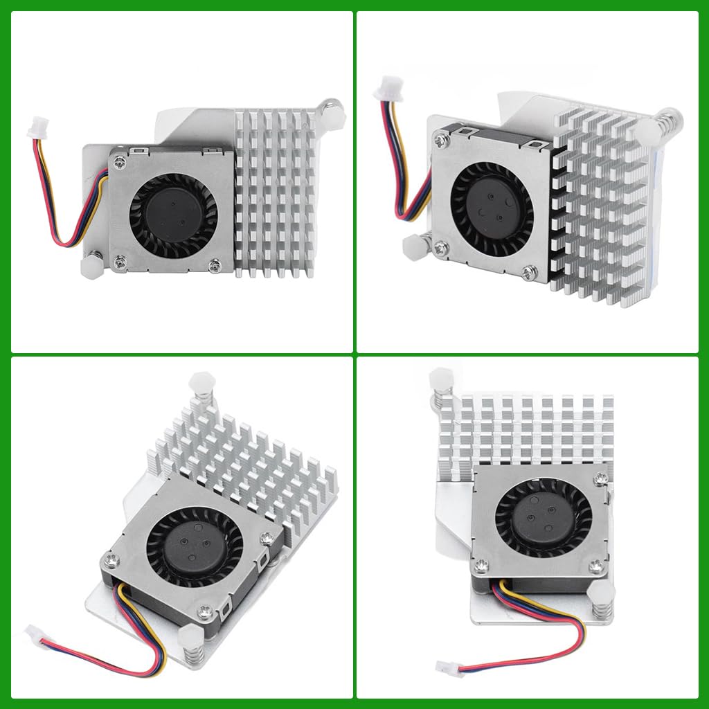 Verilux Cooler for Raspberry Pi 5, Combines a Temperature-Controlled Blower Cooling Fan and an Alumium Heatsink and Thermal Pad to Accelerate Heat Dissipation for Raspberry Pi 5