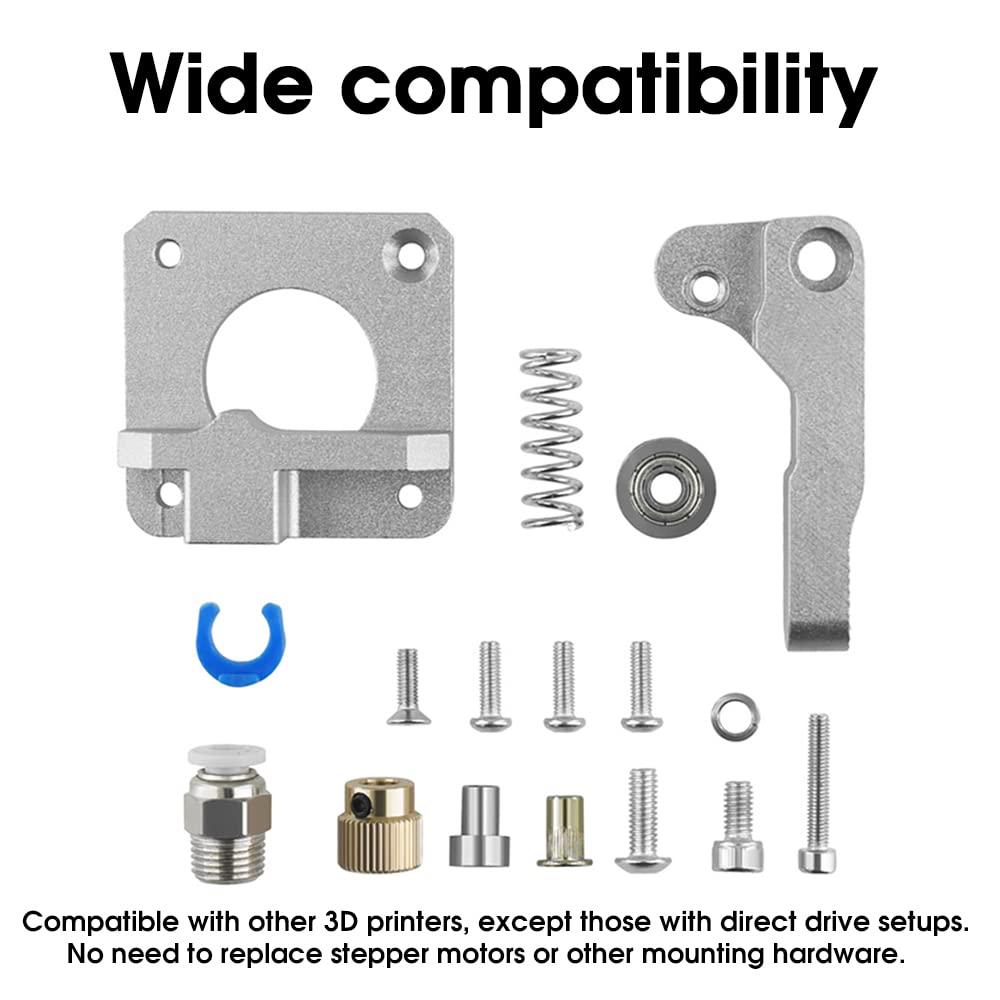 Serplex Upgrade 3D Printer Parts Extruder Metal Extruder Aluminum MK8 Bowden Extruder 40 Teeth Drive Gear for Ender 3 Pro Ender 5 Pro Plus CR-10 Series-Right Hand-use for converting dual nozzle