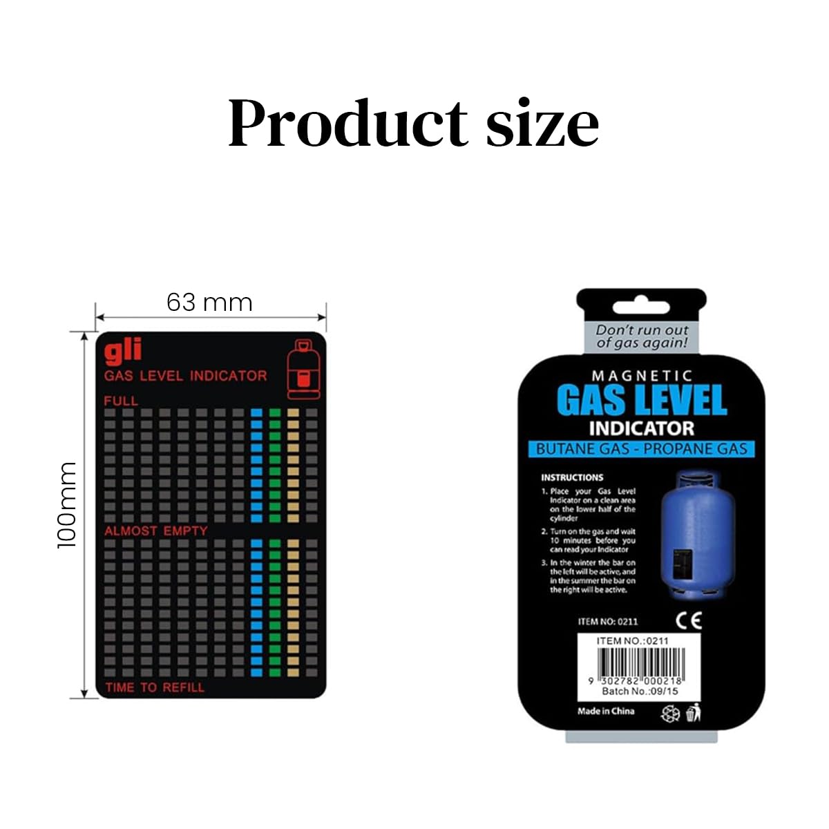 Serplex 2Pcs Propane Tank Gas Level Indicator, Gas Level Indicator, Propane Gauge for Propane Tank, Propane Tank Gauge Level Indicator Reusable Propane Fuel Level Indicators, Home Kitchen Tool