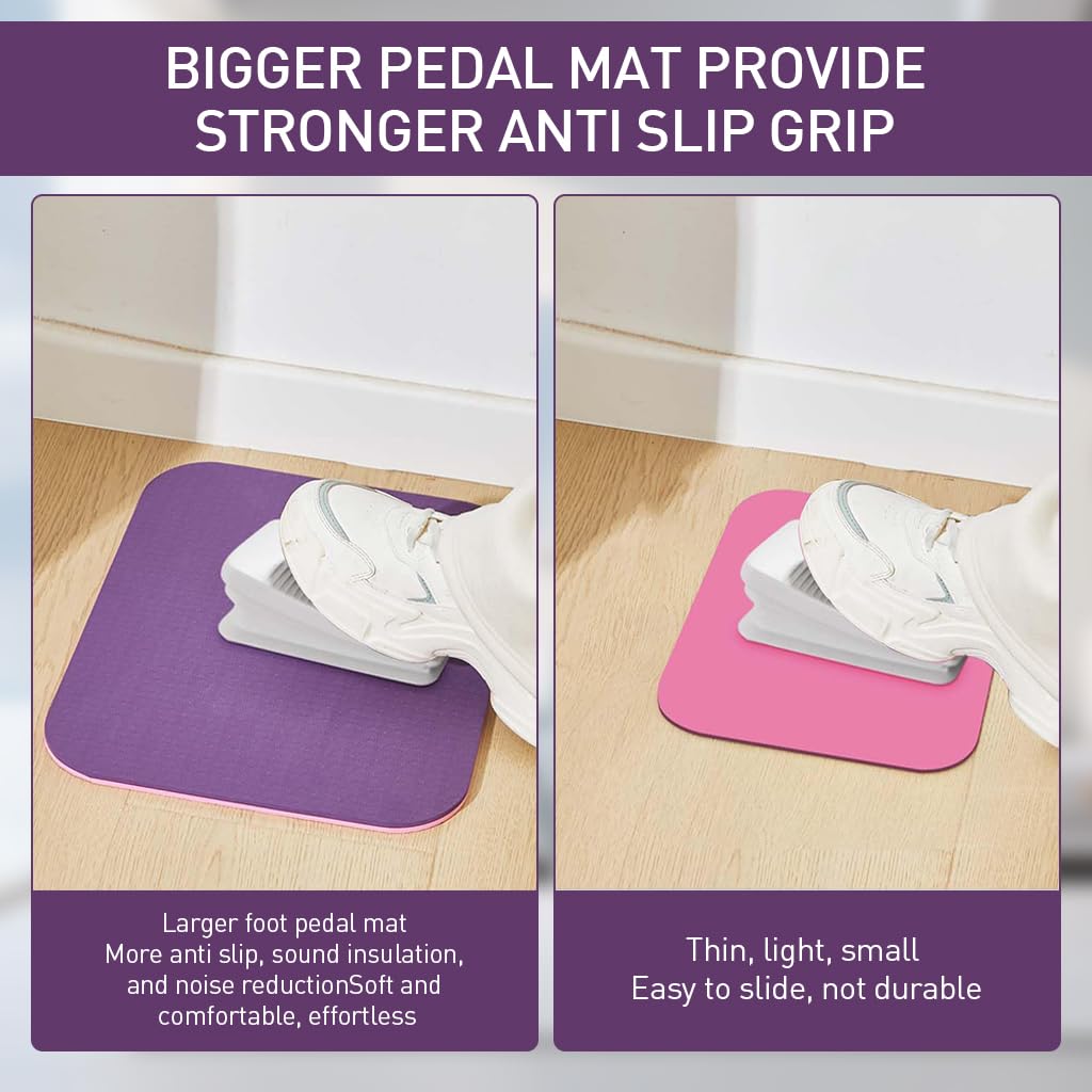 HASTHIP 2Pcs Anti-slip Mats 2 Sizes Foot Pedel Mat Sewing Machine Anti-slip Mat Sewing Machine Muffling Mats Reduces Sewing Machine Vibrations and Movement, Sewing Machine Accessories