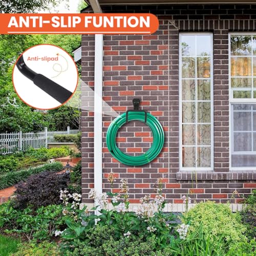 Serplex® 4PCS Heavy Duty Hose Hanger Garden Storage Metal Water Holders for Outside Wall Mount Reel Stand 110lbs Loading Capacity Max 150ft