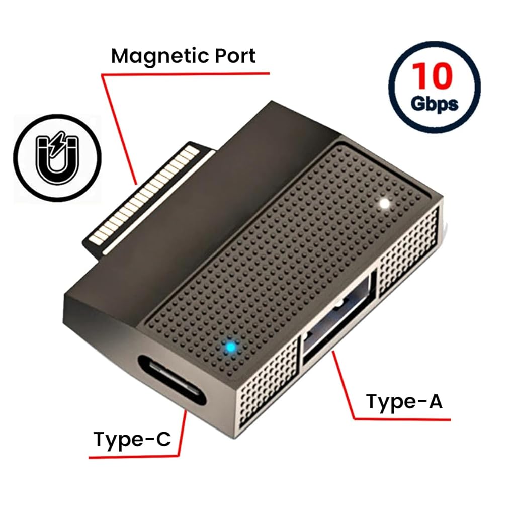 ZORBES Surface Connect to USB-C Adapter 2 in 1 Mini USB A/C Adapter for Surface Lines Laptop Support Data Transfer 15V Universal Charge Adapter for Surface Pro9 Pro8 Pro7 Pro6 Pro X Go