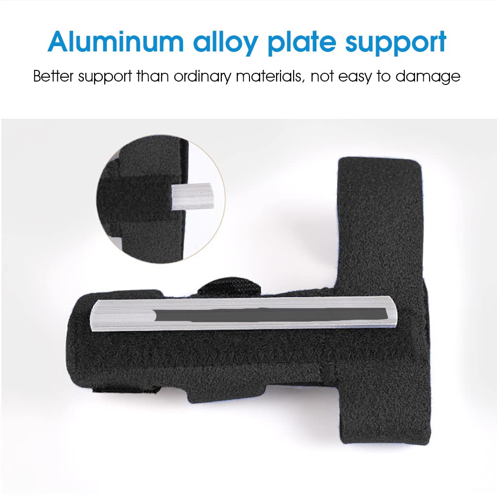 HANNEA Finger Splint for Middle Finger Knuckle Brace Finger fix Splint Straightening Support Protection Sleeve for Finger Immobilization, Fracture, Pain Relief(Black)