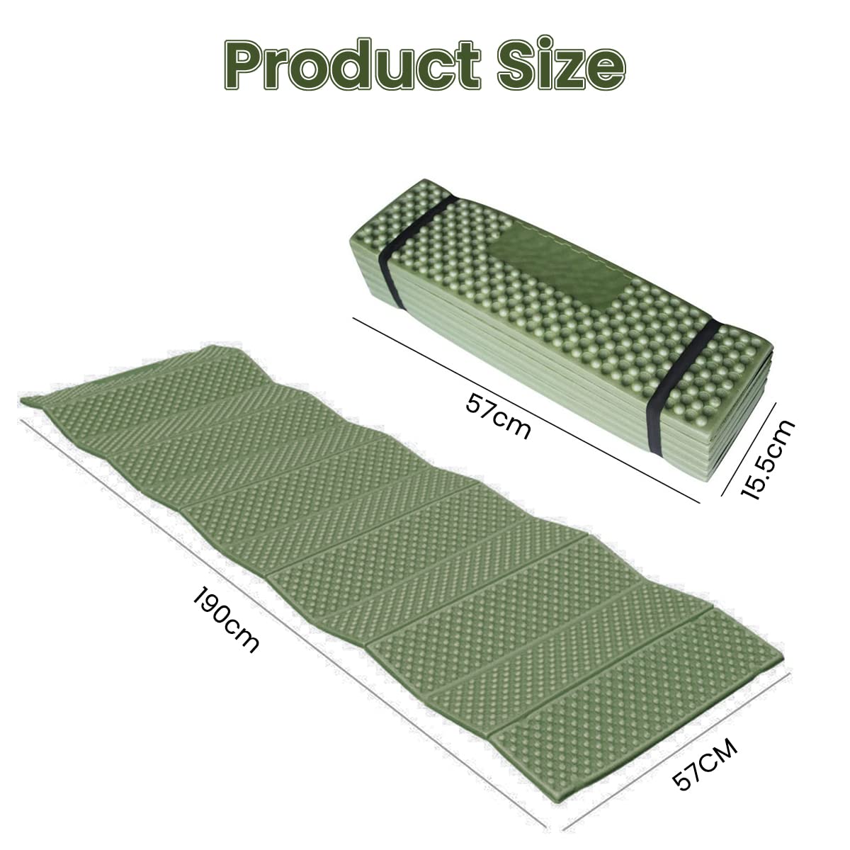 Proberos 186 * 57cm Sleeping Mat for Camping, Portable XPE Insulation Moisture-Proof Pad, Outdoor Ultralight Foam Camping Mattress for Backpacking Hiking Traveling Tent Car, Camping Accessories
