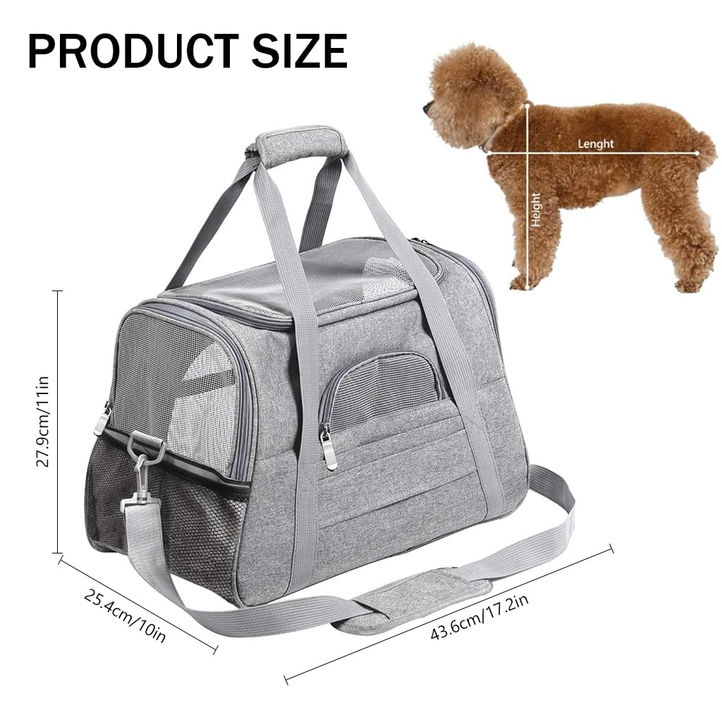 Qpets Travel Cat Bag Carrier Backpack Pet Carrier Breathable Pet Carrier Comfortable Pet Carrier Cat Carrier Bag Dog Carrying Bag with Soft Pad for Small Dogs Cats