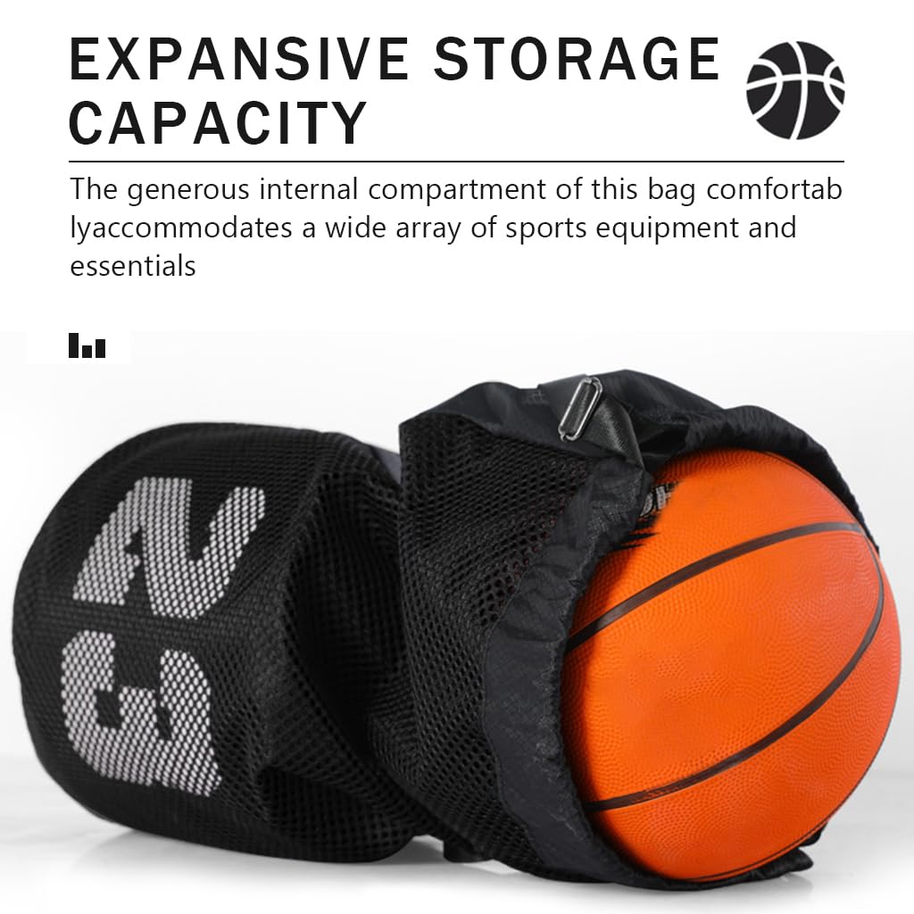 Proberos Mesh Drawstring Basketball Backpack Lightweight Shoulder Bag Fashion Print Drawstring Backpack Sport Backpack Hiking Backpack, Small, 26x37cm