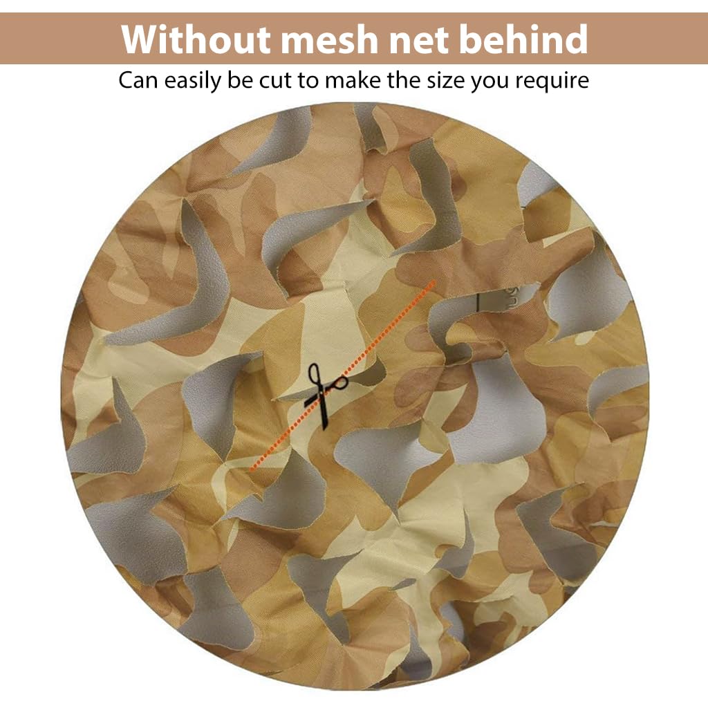 Optifit 1.5*3m Desert Camouflage Netting for Sunshade Scenarioal Decoration, Bird Watching, Durable Camouflage Net Military Nets, Woodland Camo Netting for Camping Camouflage Accessories