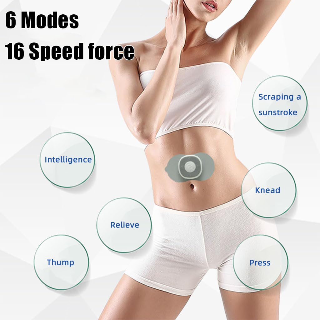 HANNEA Electric Massager for Shoulder Pocket Neck Massager Sticker Electronic Cervical Massager for Whole Body Cervical Massage With Charging Box, 6 Modes 16 Speed Strength
