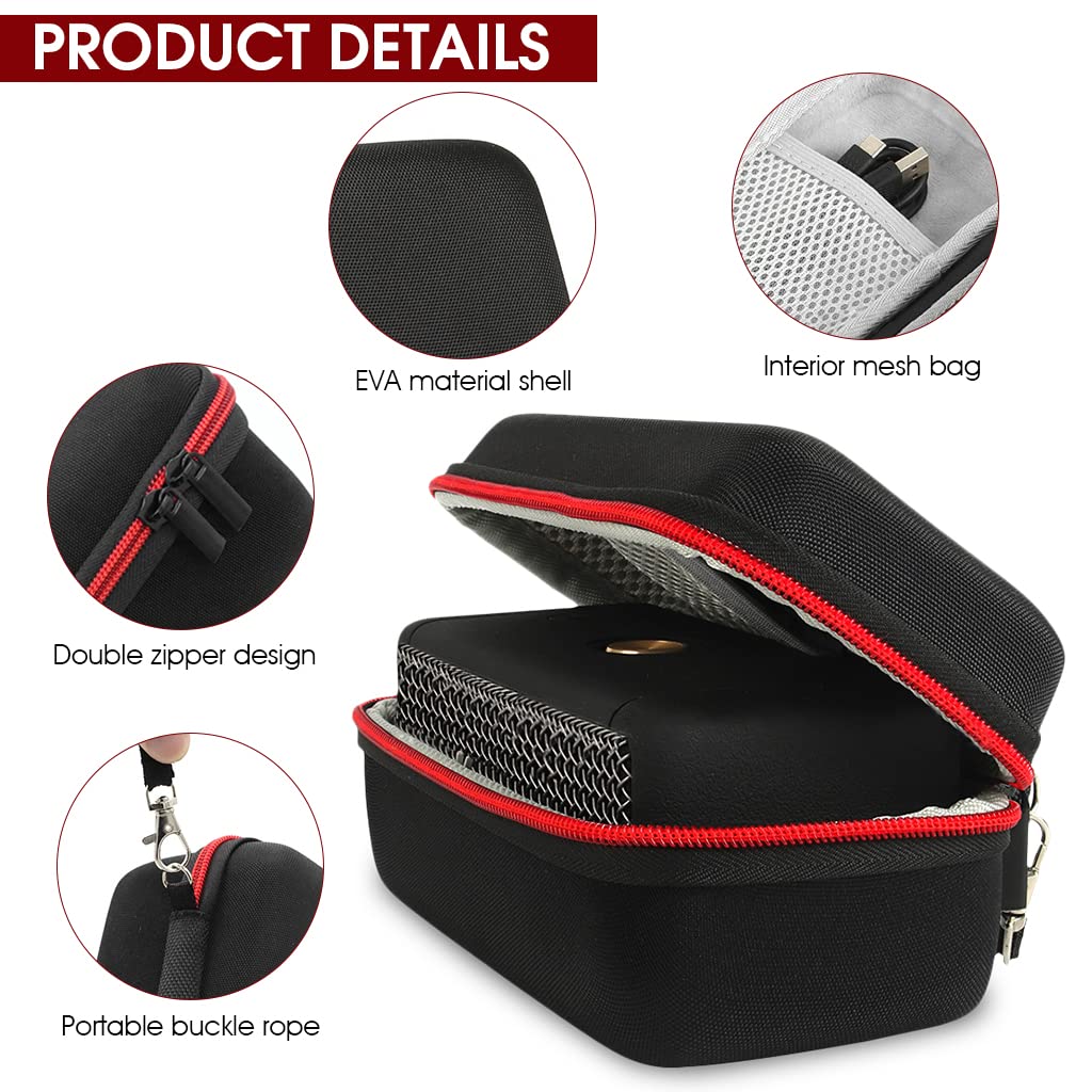 ZORBES Travel Case for Marshall Emberton/Emberton II EVA Storage Case for Marshall Emberton Anti-Scratch Protection Bag Portable Travel Case Accessory Bag with Handstrap for Marshall Emberton