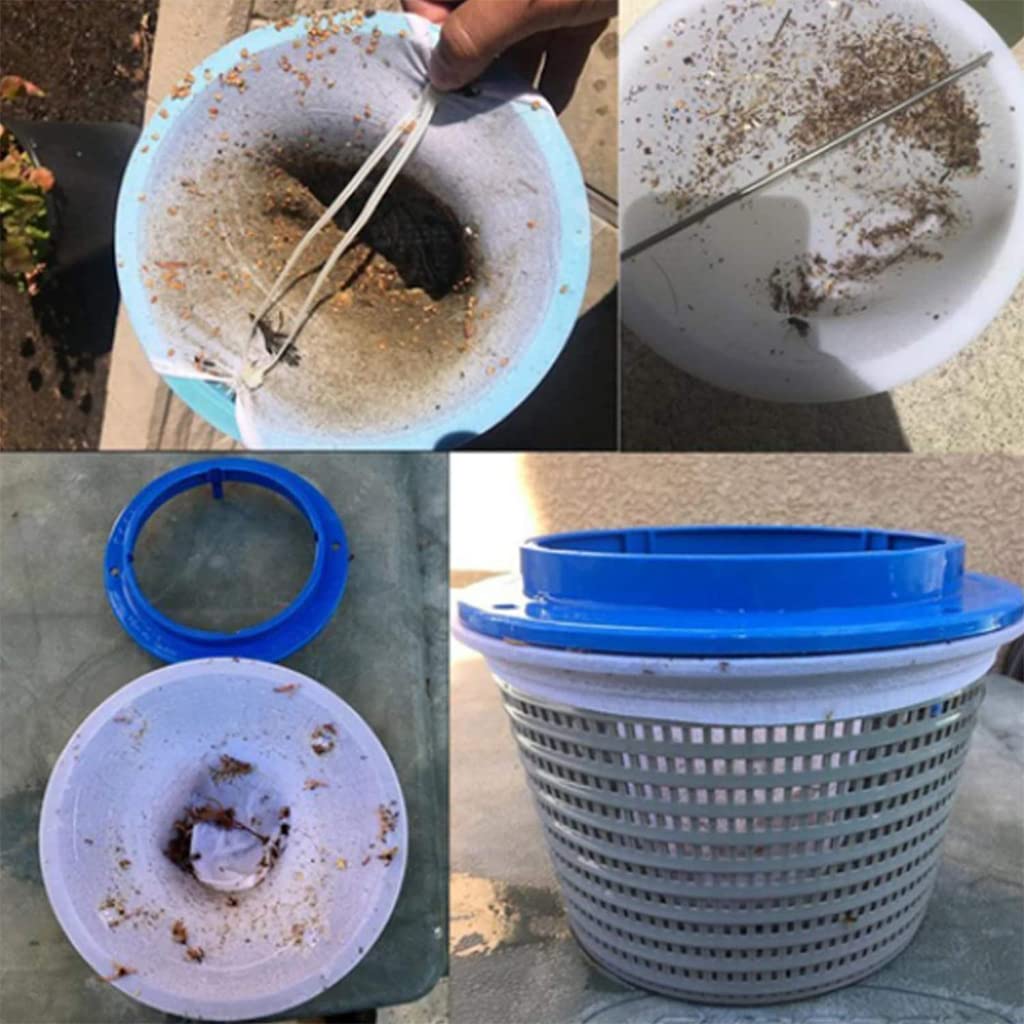 Optifit 10pcs Pool Skimmer Basket Sock Filter Mesh Net for Pool Skimmer Basket Strong Elastic Pool Skimmer Socks Swimming Pool Cleaning Supplies, No Skimmer Basket Included