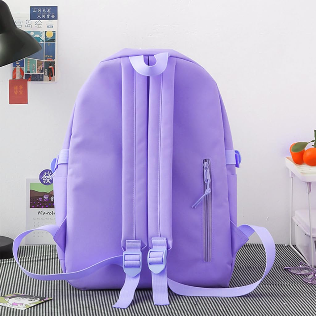 PALAY School Bag for Girls Cute LinaBell Nylon School Backpack Set with Canvas Tote Bag, Kids School Bag for Girls Birthday Gift, Children's Day Gift