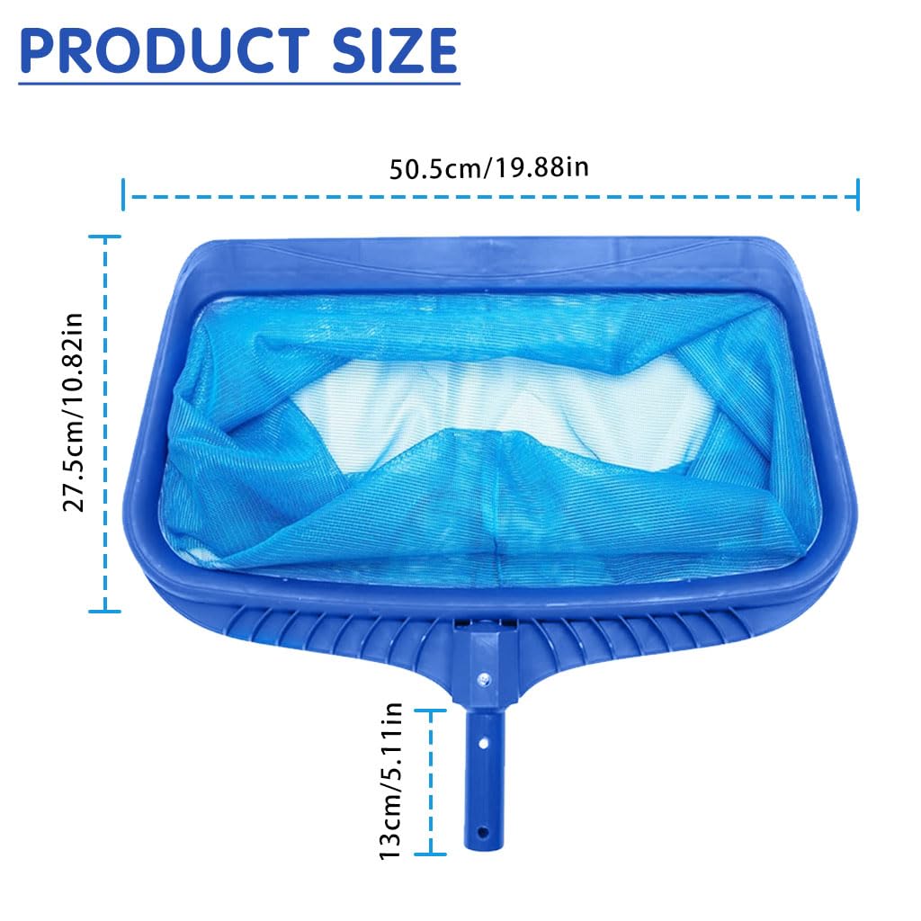 Proberos Pool Skimmer Net Head Swimming Pool Cleaning Net Filter Mesh Net Deep Pocket Pool Skimmer Net Universal Swimming Pool Cleaning Net for 28mm Diameter Pole, No Handle